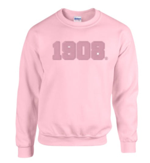 AKA 1908 Pink on Pink Embroidered Pullover Sweatshirt