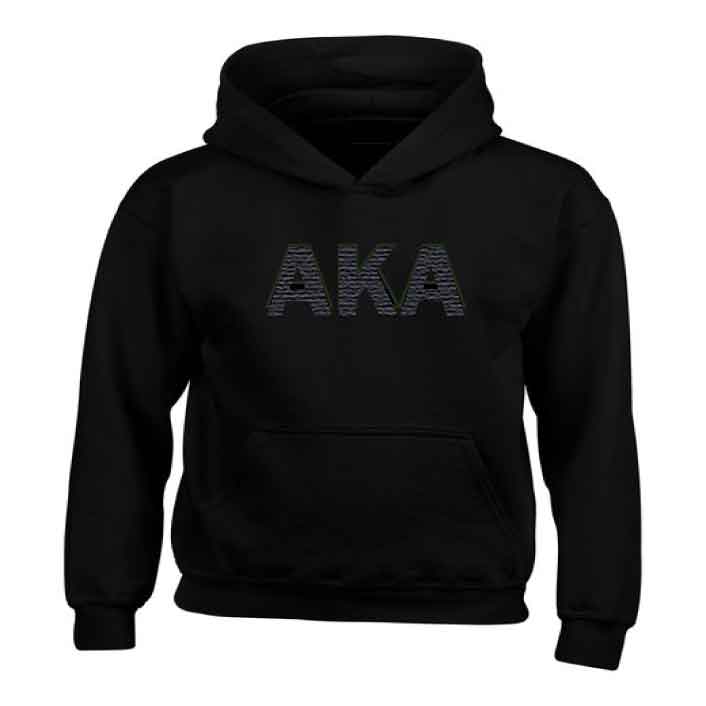 AKA Tone on Tone Greek Letter Embroidered Hoodie – Heritage