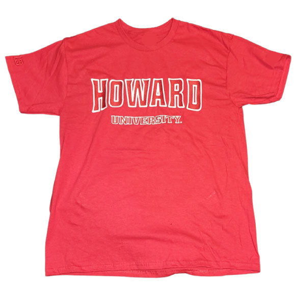 Lance cheapest Gross Handmade Howard University Red Navy Bleached Half and Half Unisex Tee