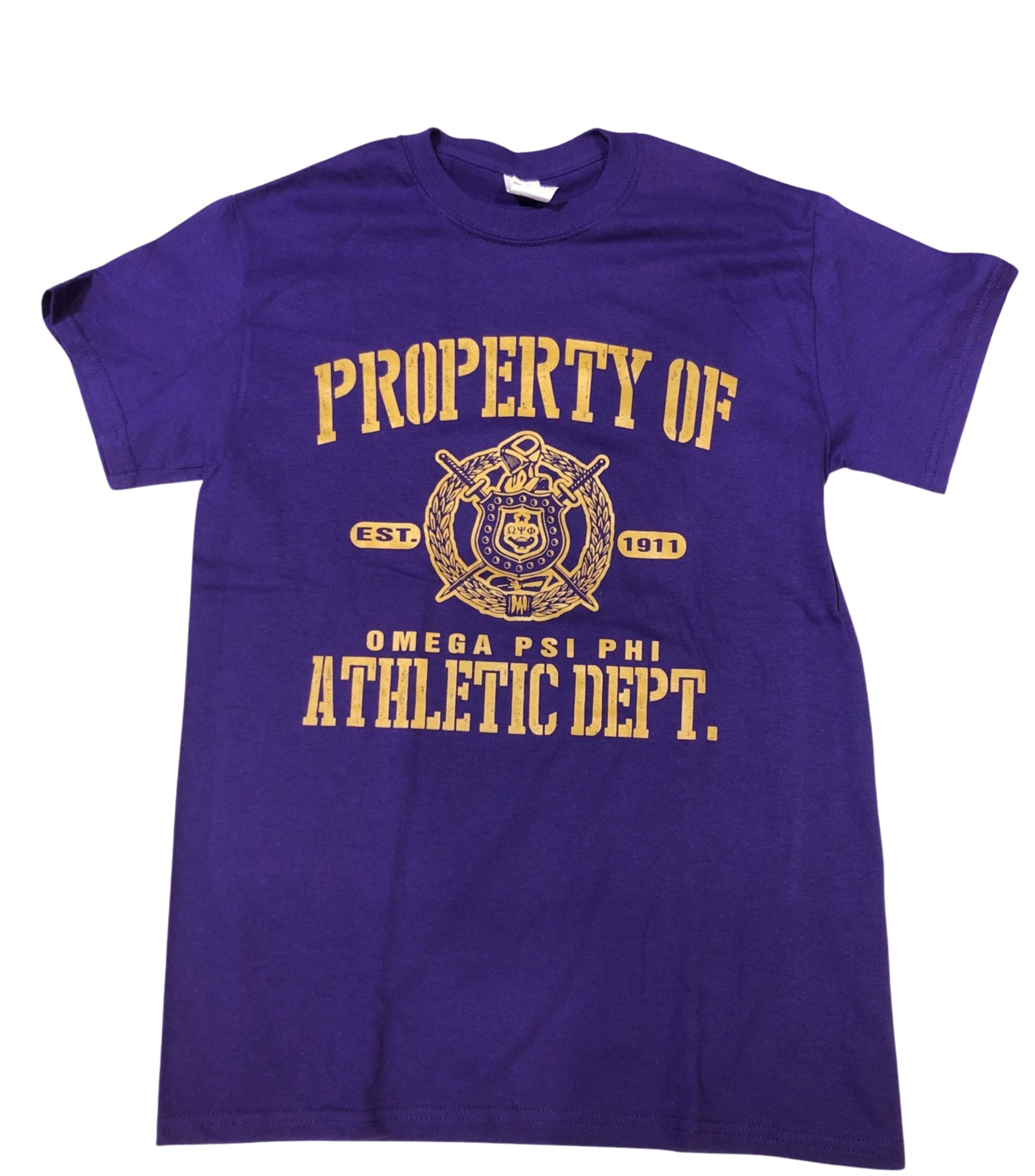 Omega Psi Phi Property of Athletic Department Graphic Tee *Sale Tee ...