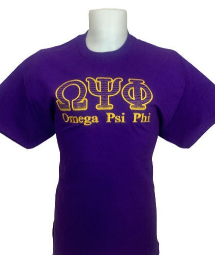 ΩΨΦ Quilt Embroidered T-shirt – Heritage Treasures Inc